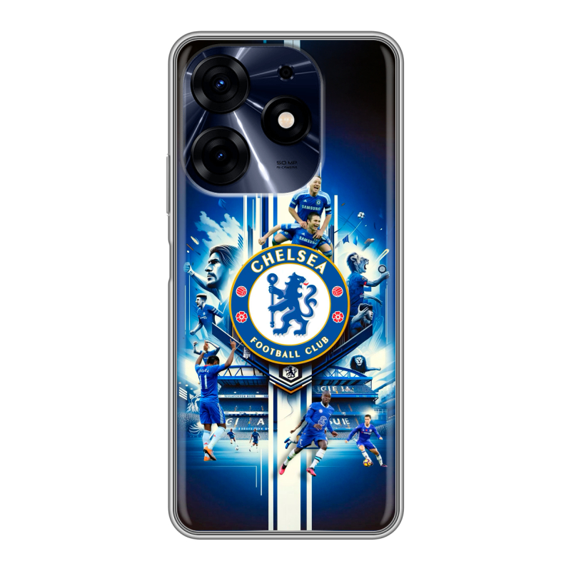 Силиконовый чехол на Tecno Spark 10 Pro с принтом Chelsea Челси Силиконовый чехол на Tecno Spark 10 Pro с принтом Chelsea Челси