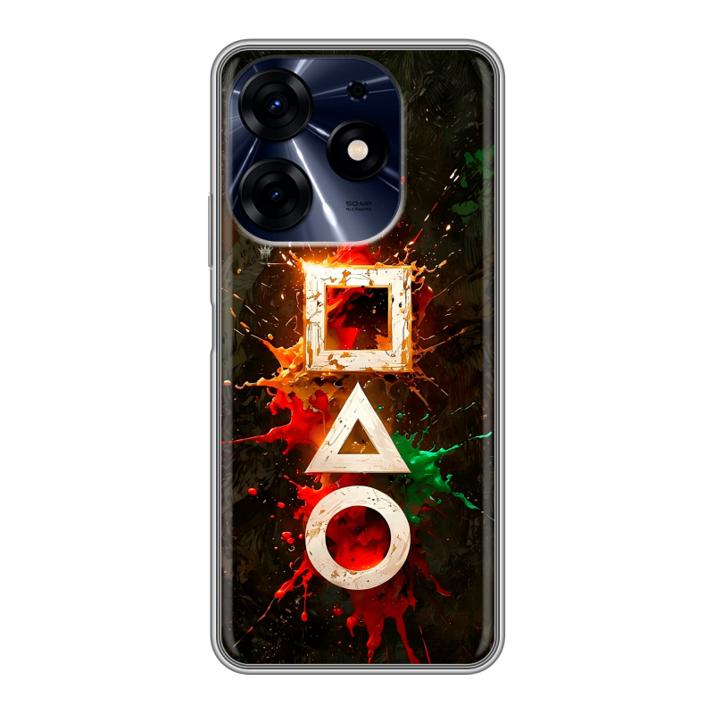 Силиконовый противоударный чехол на Tecno Spark 10 Pro с принтом Squid Game Игра кальмара Силиконовый противоударный чехол на Tecno Spark 10 Pro с принтом Squid Game Игра кальмара