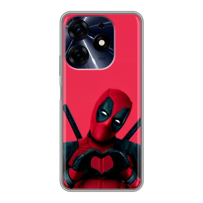 Силиконовый чехол на Tecno Spark 10 Pro с принтом Дедпул Deadpool Силиконовый чехол на Tecno Spark 10 Pro с принтом Дедпул Deadpool