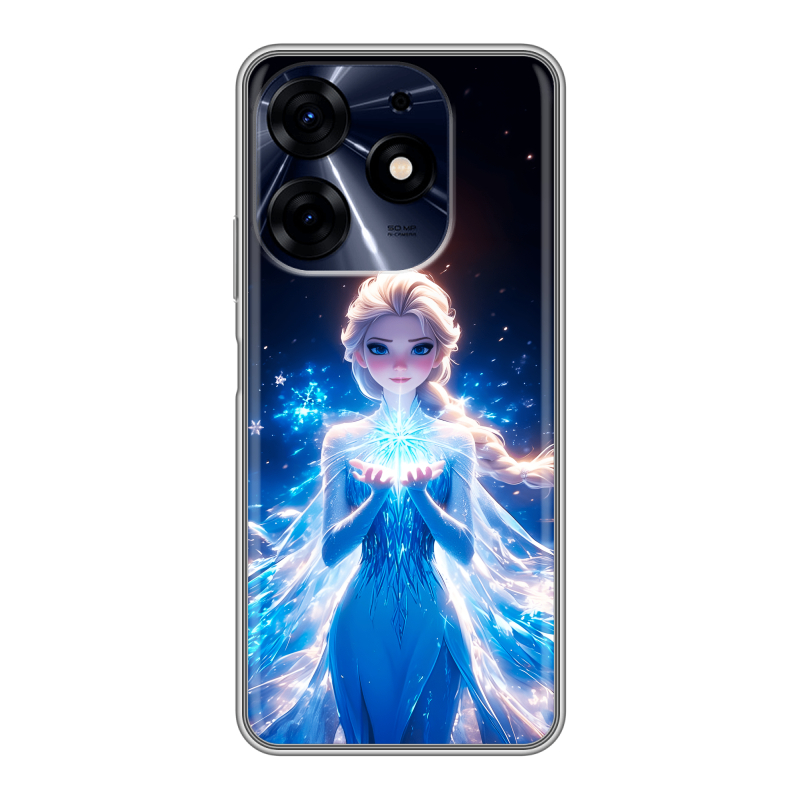 Силиконовый чехол на Tecno Spark 10 Pro с принтом Холодное сердце Frozen Силиконовый чехол на Tecno Spark 10 Pro с принтом Холодное сердце Frozen