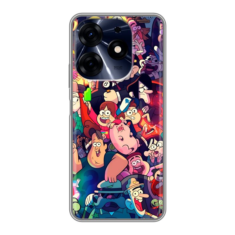 Силиконовый чехол на Tecno Spark 10 Pro с принтом Gravity Falls Гравити Фолз Силиконовый чехол на Tecno Spark 10 Pro с принтом Gravity Falls Гравити Фолз