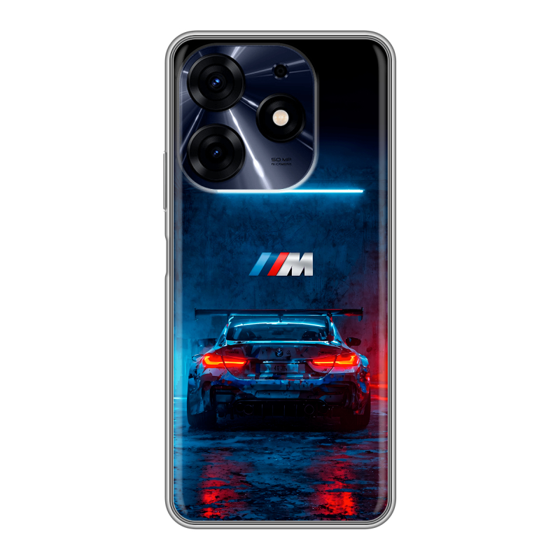 Силиконовый чехол на Tecno Spark 10 Pro с принтом BMW БМВ Силиконовый чехол на Tecno Spark 10 Pro с принтом BMW БМВ
