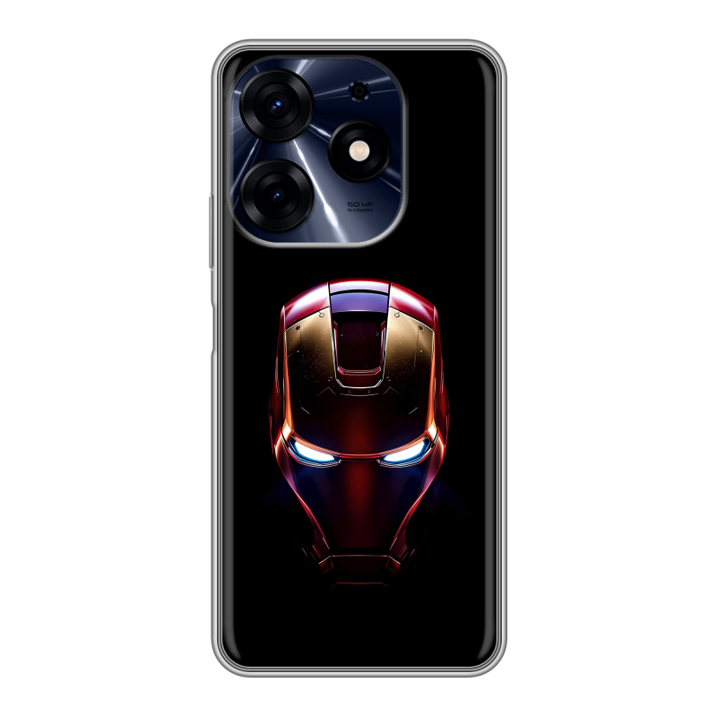 Силиконовый чехол на Tecno Spark 10 Pro с принтом IronMan Железный человек Силиконовый чехол на Tecno Spark 10 Pro с принтом IronMan Железный человек