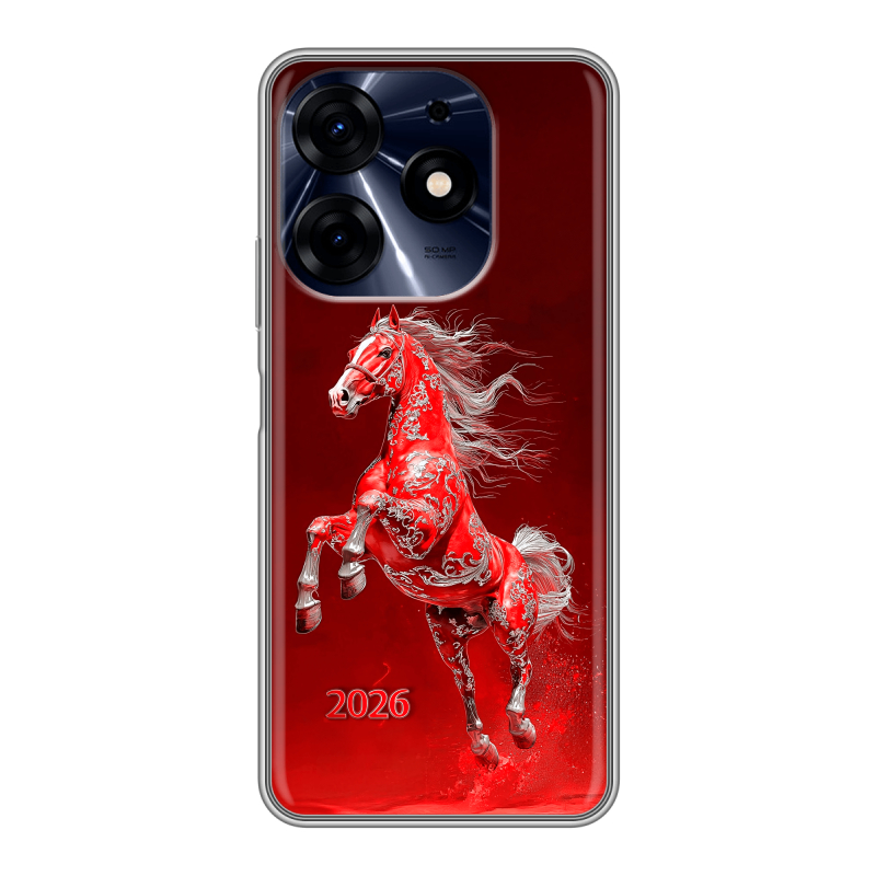 Силиконовый чехол на Tecno Spark 10 Pro с принтом Новый год Силиконовый чехол на Tecno Spark 10 Pro с принтом Новый год