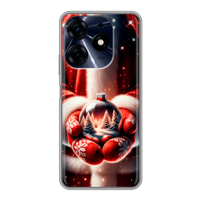 Силиконовый противоударный чехол на Tecno Spark 10 Pro с принтом Новый год Силиконовый противоударный чехол на Tecno Spark 10 Pro с принтом Новый год