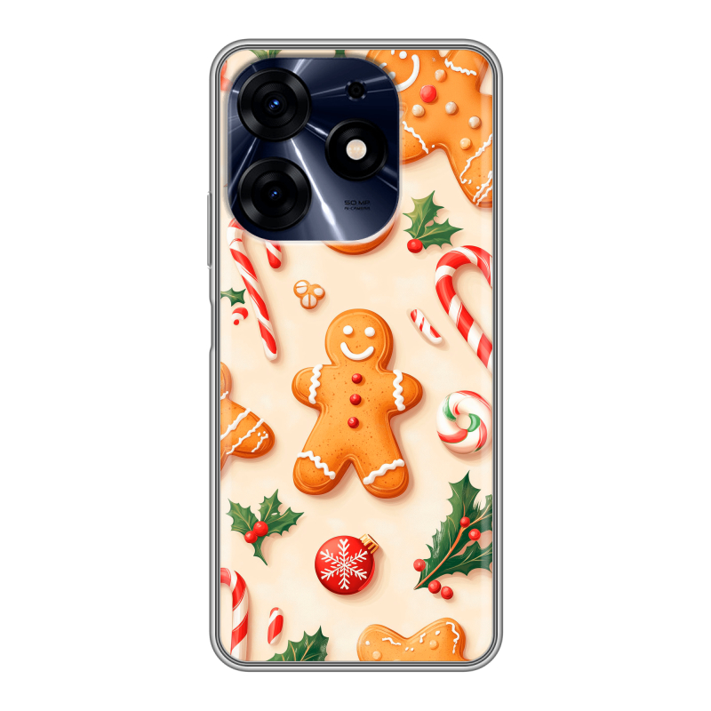 Силиконовый чехол на Tecno Spark 10 Pro с принтом Новый год Силиконовый чехол на Tecno Spark 10 Pro с принтом Новый год