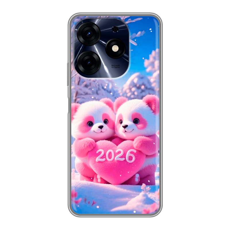 Силиконовый противоударный чехол на Tecno Spark 10 Pro с принтом Новый год Силиконовый противоударный чехол на Tecno Spark 10 Pro с принтом Новый год