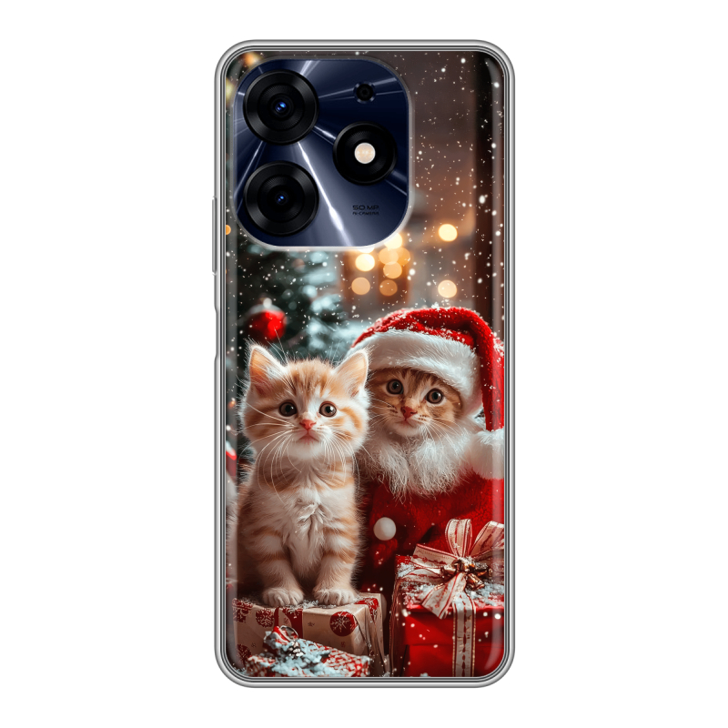 Силиконовый чехол на Tecno Spark 10 Pro с принтом Новый год Силиконовый чехол на Tecno Spark 10 Pro с принтом Новый год