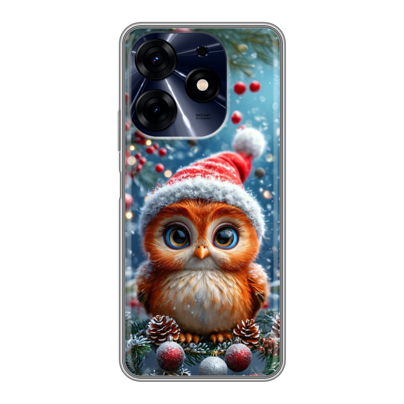 Силиконовый чехол на Tecno Spark 10 Pro с принтом Новый год Силиконовый чехол на Tecno Spark 10 Pro с принтом Новый год