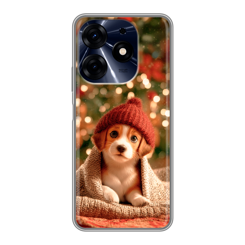 Силиконовый чехол на Tecno Spark 10 Pro с принтом Новый год Силиконовый чехол на Tecno Spark 10 Pro с принтом Новый год