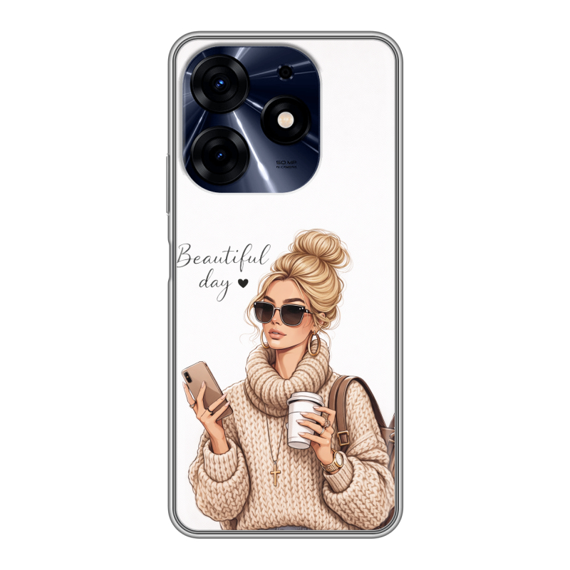 Силиконовый чехол на Tecno Spark 10 Pro с принтом женский Силиконовый чехол на Tecno Spark 10 Pro с принтом женский