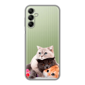 Силиконовый чехол на Samsung Galaxy A14 с принтом Кошки Силиконовый чехол на Samsung Galaxy A14 с принтом Кошки