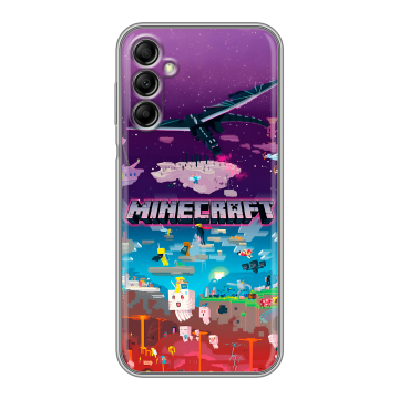 Силиконовый чехол на Samsung Galaxy A14 с принтом Майнкрафт Minecraft Силиконовый чехол на Samsung Galaxy A14 с принтом Майнкрафт Minecraft