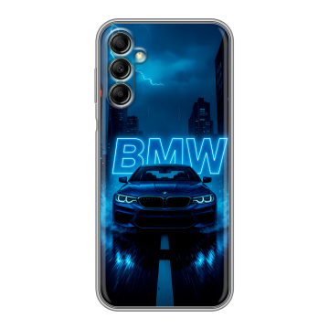 Силиконовый чехол на Samsung Galaxy A14 с принтом BMW БМВ