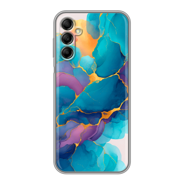 Силиконовый чехол на Samsung Galaxy A14 с принтом Мрамор блестки Силиконовый чехол на Samsung Galaxy A14 с принтом Мрамор блестки