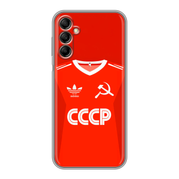 Силиконовый чехол на Samsung Galaxy A14 с принтом Флаг Герб СССР Силиконовый чехол на Samsung Galaxy A14 с принтом Флаг Герб СССР