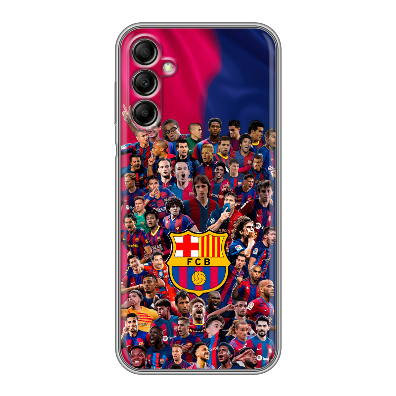 Силиконовый противоударный чехол на Samsung Galaxy A14 с принтом Барселона Barcelona Силиконовый противоударный чехол на Samsung Galaxy A14 с принтом Барселона Barcelona