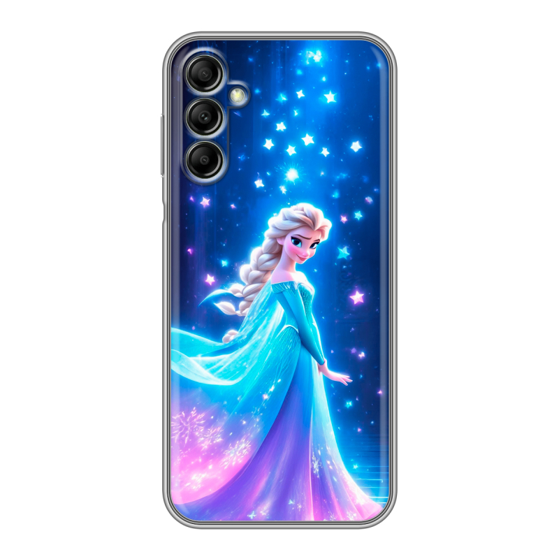 Силиконовый противоударный чехол на Samsung Galaxy A14 с принтом Холодное сердце Frozen Силиконовый противоударный чехол на Samsung Galaxy A14 с принтом Холодное сердце Frozen