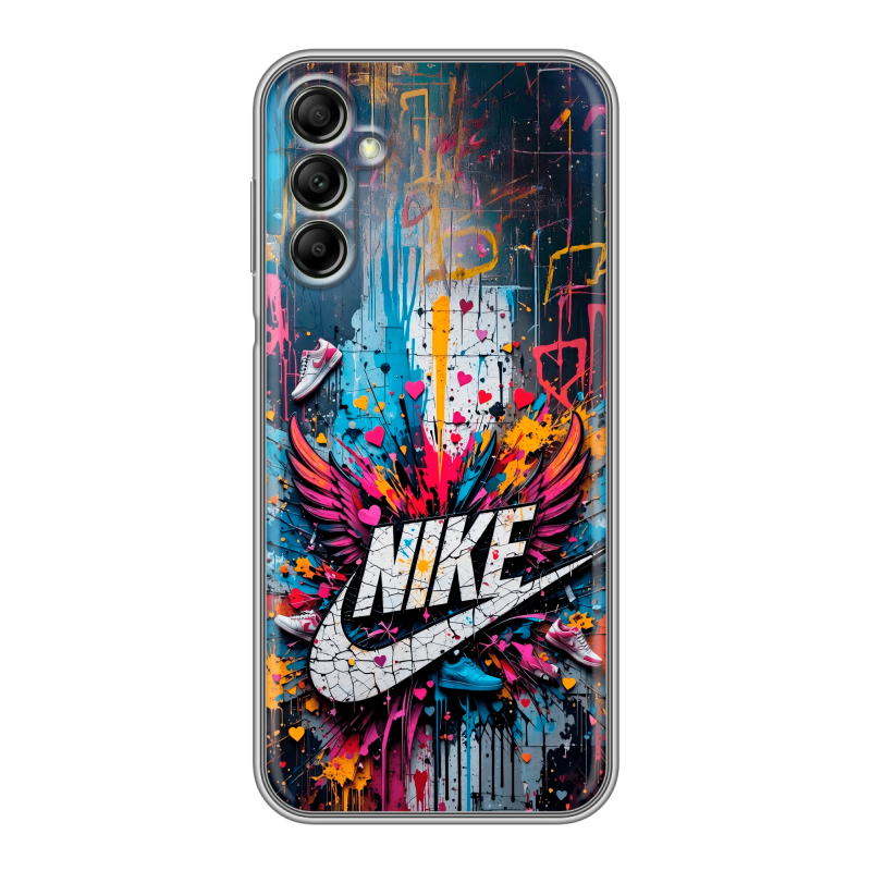 Силиконовый чехол на Samsung Galaxy A14 с принтом Nike Найк Силиконовый чехол на Samsung Galaxy A14 с принтом Nike Найк