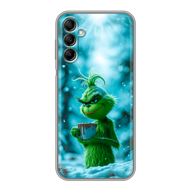 Силиконовый чехол на Samsung Galaxy A14 с принтом Новый год гринч Силиконовый чехол на Samsung Galaxy A14 с принтом Новый год гринч