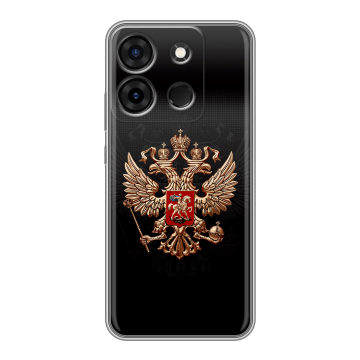 Силиконовый чехол на Infinix Smart 7 с принтом Герб России Силиконовый чехол на Infinix Smart 7 с принтом Герб России