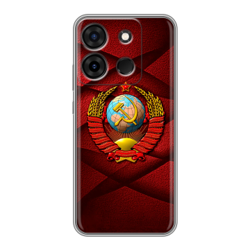 Силиконовый чехол на Infinix Smart 7 с принтом Герб СССР Силиконовый чехол на Infinix Smart 7 с принтом Герб СССР