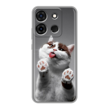Силиконовый чехол на Infinix Smart 7 с принтом Коты Силиконовый чехол на Infinix Smart 7 с принтом Коты