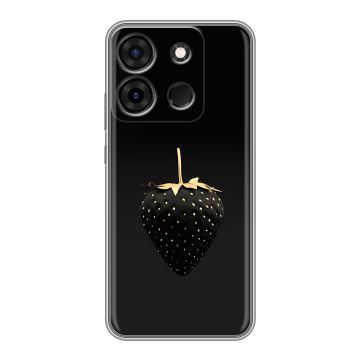 Силиконовый чехол на Infinix Smart 7 с принтом Черная клубника Силиконовый чехол на Infinix Smart 7 с принтом Черная клубника