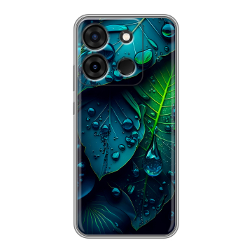 Силиконовый чехол на Infinix Smart 7 с принтом Листья Силиконовый чехол на Infinix Smart 7 с принтом Листья