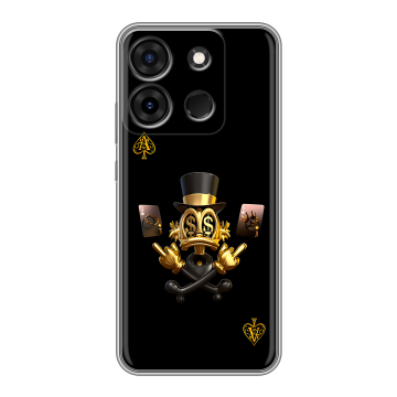 Силиконовый чехол на Infinix Smart 7 с принтом Золотой скрудж макдак Силиконовый чехол на Infinix Smart 7 с принтом Золотой скрудж макдак