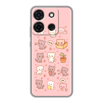 Силиконовый чехол на Infinix Smart 7 с принтом Hello Kitty Хелоу Кити