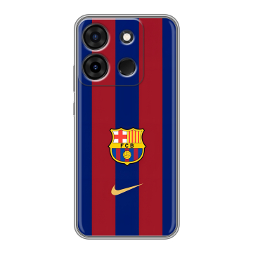 Силиконовый чехол на Infinix Smart 7 с принтом Барселона Barcelona