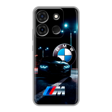 Силиконовый чехол на Infinix Smart 7 с принтом БМВ BMW Силиконовый чехол на Infinix Smart 7 с принтом БМВ BMW