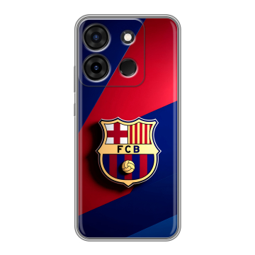 Силиконовый чехол на Infinix Smart 7 с принтом Барселона Barcelona