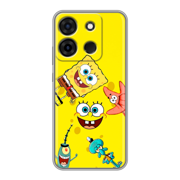 Силиконовый чехол на Infinix Smart 7 с принтом Спанч боб Спанчбоб