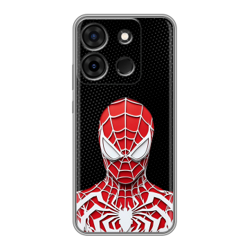 Силиконовый чехол на Infinix Smart 7 с принтом человек паук spiderman