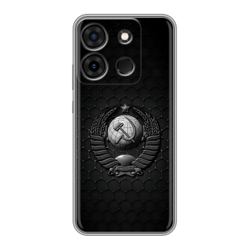 Силиконовый чехол на Infinix Smart 7 с принтом Герб Флаг СССР Силиконовый чехол на Infinix Smart 7 с принтом Герб Флаг СССР