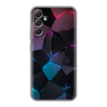 Силиконовый чехол на Samsung Galaxy A34 5G с принтом Геометрия неона Силиконовый чехол на Samsung Galaxy A34 5G с принтом Геометрия неона