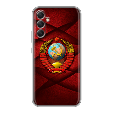 Силиконовый чехол на Samsung Galaxy A34 5G с принтом Герб СССР Силиконовый чехол на Samsung Galaxy A34 5G с принтом Герб СССР