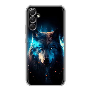 Силиконовый чехол на Samsung Galaxy A34 5G с принтом Волк ночной Силиконовый чехол на Samsung Galaxy A34 5G с принтом Волк ночной