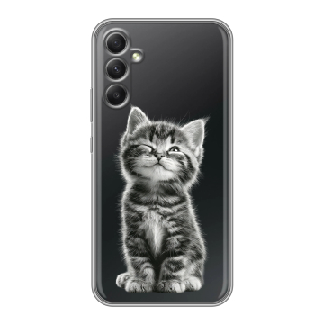 Силиконовый чехол на Samsung Galaxy A34 5G с принтом Котенок