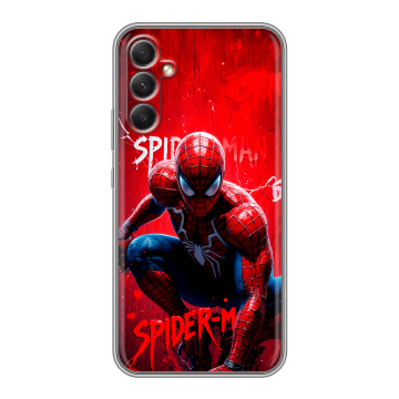 Силиконовый чехол на Samsung Galaxy A34 5G с принтом Spiderman Человек паук Силиконовый чехол на Samsung Galaxy A34 5G с принтом Spiderman Человек паук