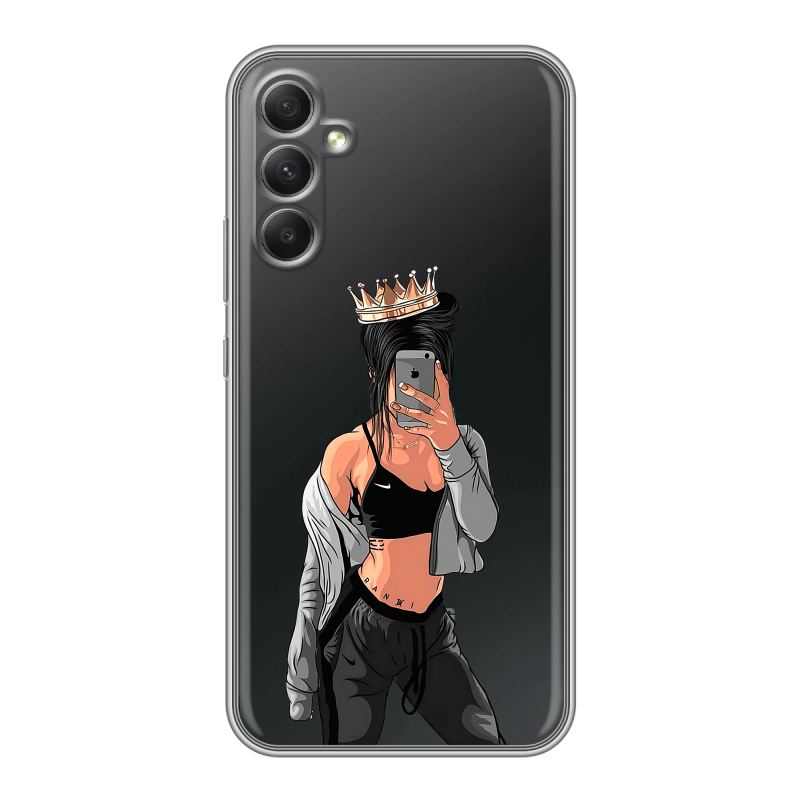 Силиконовый противоударный чехол на Samsung Galaxy A34 5G с принтом Женские принты Силиконовый противоударный чехол на Samsung Galaxy A34 5G с принтом Женские принты