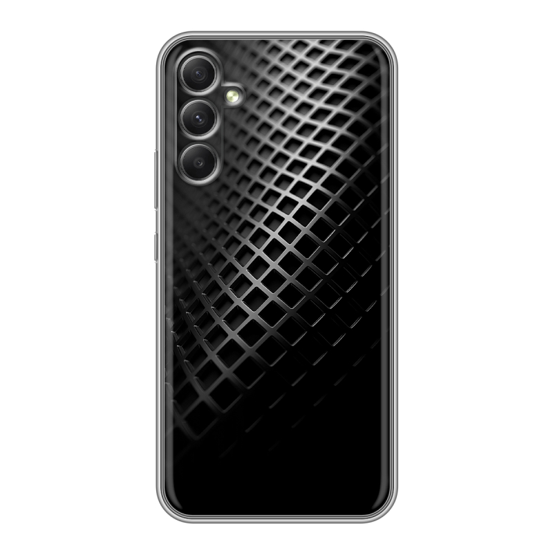 Силиконовый противоударный чехол на Samsung Galaxy A34 5G с принтом Текстура металла Силиконовый противоударный чехол на Samsung Galaxy A34 5G с принтом Текстура металла