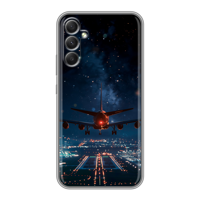 Силиконовый чехол на Samsung Galaxy A34 5G с принтом самолет Силиконовый чехол на Samsung Galaxy A34 5G с принтом самолет