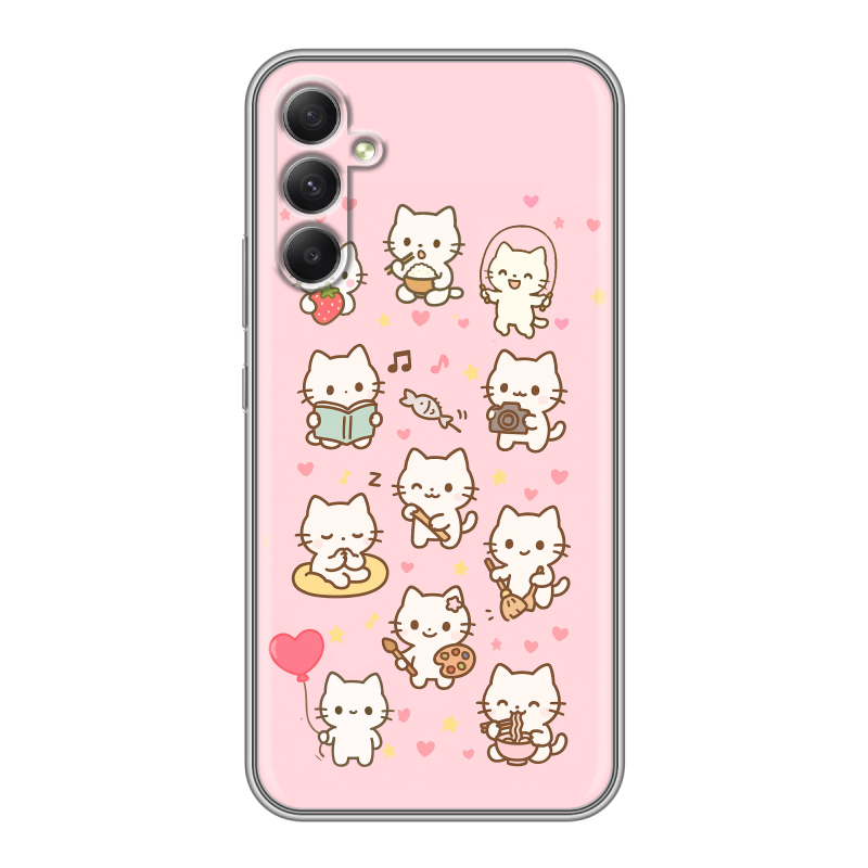 Силиконовый чехол на Samsung Galaxy A34 5G с принтом Hello Kitty Хелоу Кити Силиконовый чехол на Samsung Galaxy A34 5G с принтом Hello Kitty Хелоу Кити