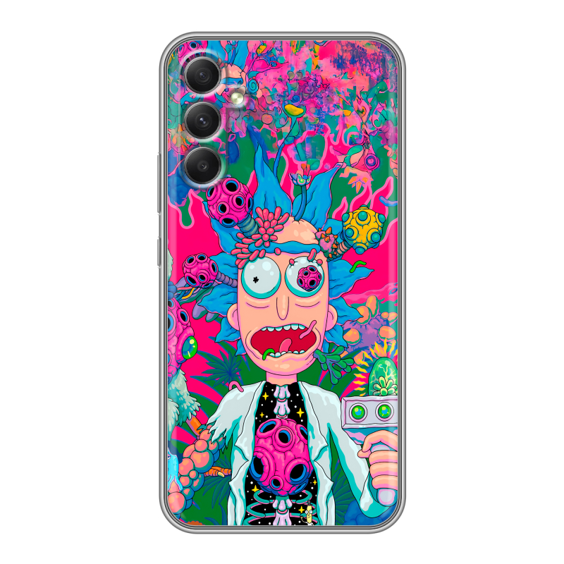 Силиконовый противоударный чехол на Samsung Galaxy A34 5G с принтом Рик и Морти Rick Morty Силиконовый противоударный чехол на Samsung Galaxy A34 5G с принтом Рик и Морти Rick Morty