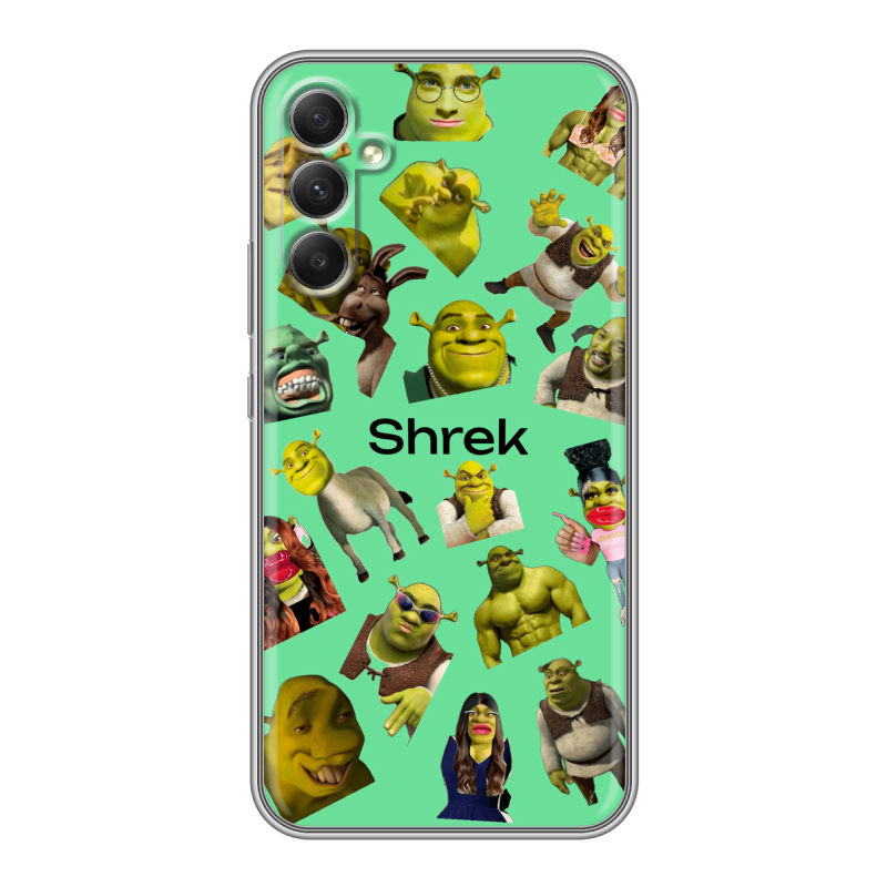 Силиконовый чехол на Samsung Galaxy A34 5G с принтом Шрек Shrek Силиконовый чехол на Samsung Galaxy A34 5G с принтом Шрек Shrek