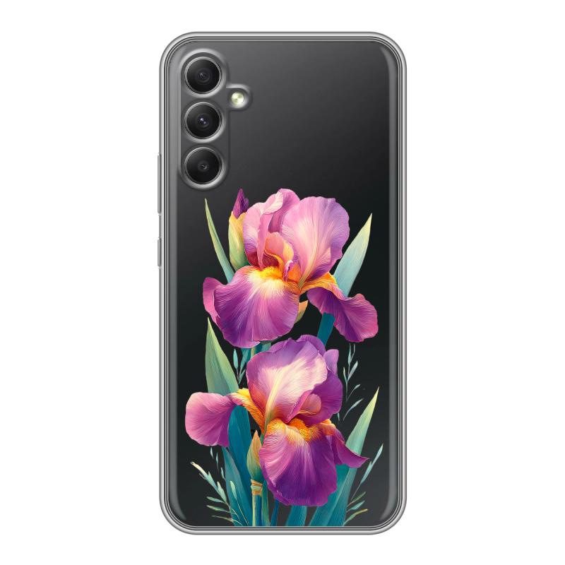 Силиконовый чехол на Samsung Galaxy A34 5G с принтом Цветы орхидеи Силиконовый чехол на Samsung Galaxy A34 5G с принтом Цветы орхидеи