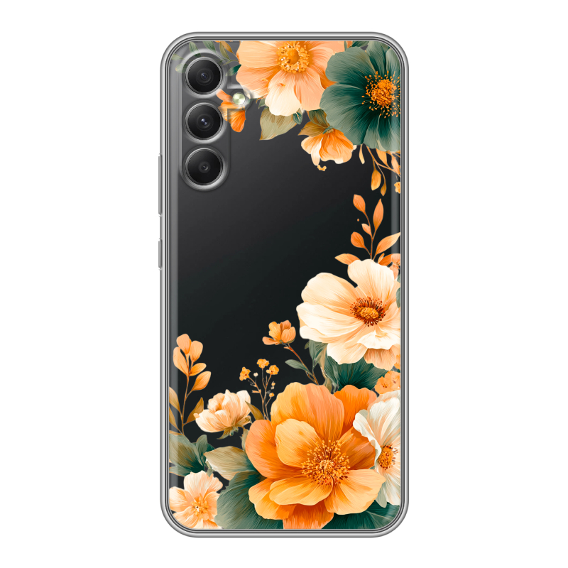 Силиконовый чехол на Samsung Galaxy A34 5G с принтом Цветы принт Силиконовый чехол на Samsung Galaxy A34 5G с принтом Цветы принт